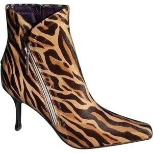 Donald Pliner Couture Hair Calf Leather Boot Shoe Animal Panther NIB NWT $495